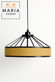 Industrial Jute and Iron Pendant Light