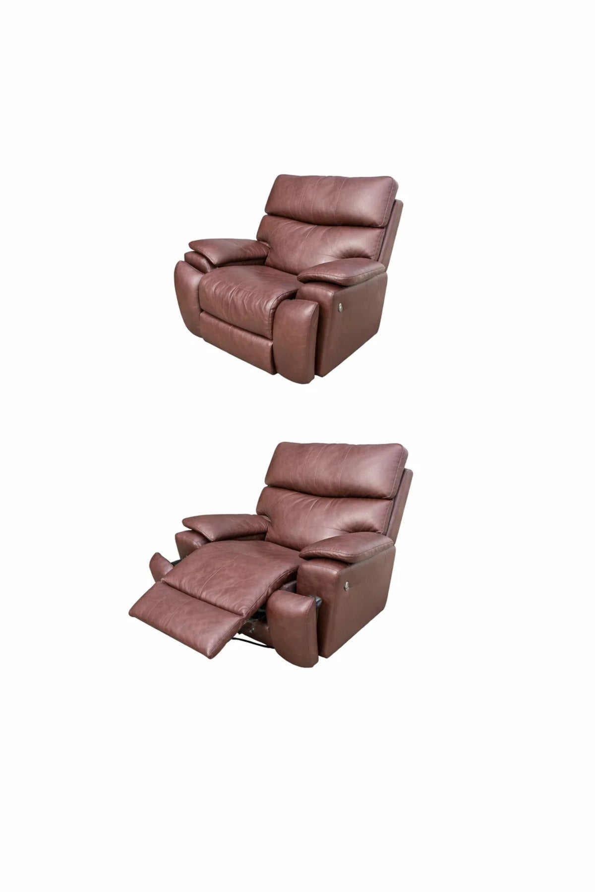 Modern Brown Recliner Sofa Chair with Cup Holder √ê Adjustable Comfort Seating